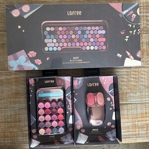 Lofree Colorful Keyboard, Calculator, and Mouse Set